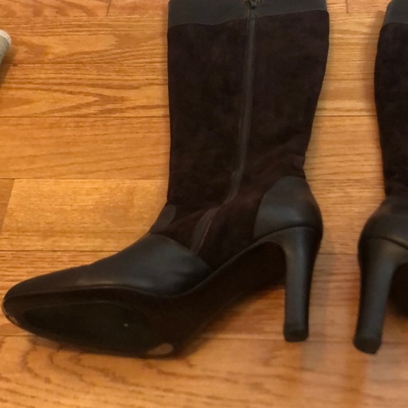 J. Crew Brown Heeled Knee Length Suede Boots - Picture 8 of 11